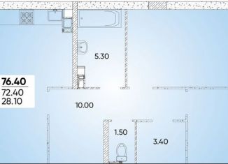 Продаю 2-комнатную квартиру, 76.4 м2, Краснодар, Прикубанский округ, улица Доблести, 10