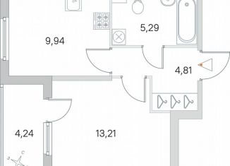 1-ком. квартира на продажу, 37 м2, посёлок Стрельна, ЖК Любоград