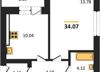 Продается 1-ком. квартира, 34.1 м2, Калининград, Ленинградский район, улица Героя России Катериничева, 9к2