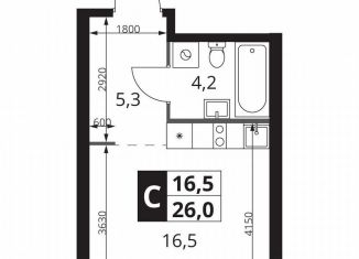 Квартира на продажу студия, 26 м2, Москва, метро Щёлковская