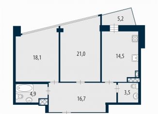 Продажа 2-ком. квартиры, 79 м2, Санкт-Петербург, Орловская улица, 1