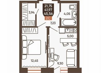 Продаю 2-комнатную квартиру, 45.6 м2, Новосибирск, Калининский район, Новоуральская улица, 10