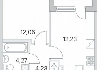 Продается 1-ком. квартира, 34.6 м2, посёлок Шушары