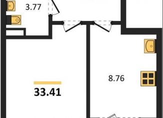 Продажа однокомнатной квартиры, 33.4 м2, Воронеж, Коминтерновский район, улица Славы, 7