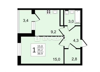 Продажа 1-комнатной квартиры, 36.9 м2, Владимирская область, Смоленская улица, 3