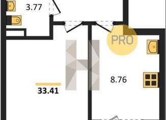 Продаю однокомнатную квартиру, 33.4 м2, Воронеж, Коминтерновский район, улица Славы, 7