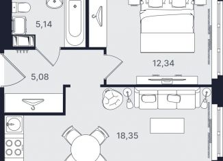 Продажа 2-ком. квартиры, 40.9 м2, Санкт-Петербург, метро Проспект Большевиков, проспект Большевиков, уч3