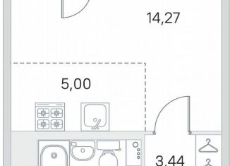 Продам квартиру студию, 28.2 м2, городской посёлок Янино-1, Ясная улица, 20к1