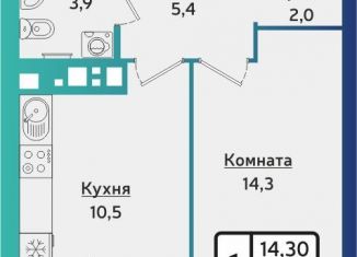 Продается однокомнатная квартира, 37.5 м2, Ижевск, Устиновский район