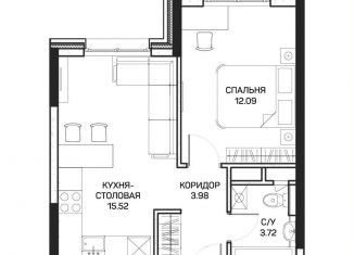 Продается 1-комнатная квартира, 35.7 м2, Москва, улица Корнейчука, 27, метро Медведково