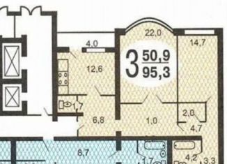 Аренда трехкомнатной квартиры, 95 м2, Москва, улица Герасима Курина, 26, метро Кунцевская