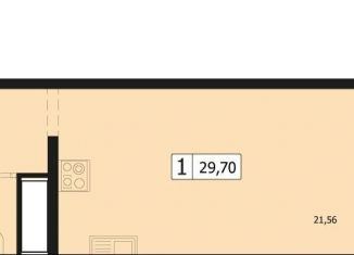 Продаю однокомнатную квартиру, 29.7 м2, Краснодар, улица Автолюбителей, 1Длит4, микрорайон Гидрострой