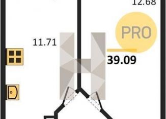 Продаю 1-комнатную квартиру, 39.1 м2, Ростов-на-Дону, ЖК Город у Реки, улица 23-я Линия, 54с12