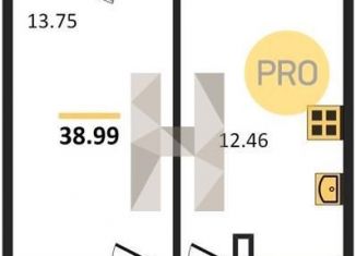 Продаю 1-комнатную квартиру, 39 м2, Ростов-на-Дону, ЖК Город у Реки, улица 23-я Линия, 54с12