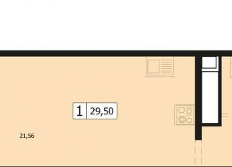 1-ком. квартира на продажу, 29.5 м2, Краснодар, улица Автолюбителей, 1Длит4