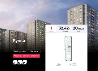 Продам 1-ком. квартиру, 32.4 м2, Санкт-Петербург