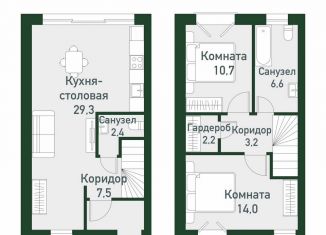 Продам двухкомнатную квартиру, 76 м2, Челябинская область, Кременкульская улица, 34