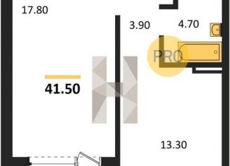 1-ком. квартира на продажу, 41.5 м2, Новосибирск, улица Николая Островского, 195/6, Дзержинский район