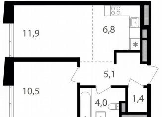 Продается однокомнатная квартира, 39.7 м2, Москва, ВАО