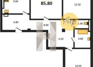 Продается 3-ком. квартира, 85.8 м2, Новосибирск, Кировский район, улица Зорге, 277