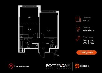 Продам двухкомнатную квартиру, 45 м2, Москва, Варшавское шоссе, 37Ак1