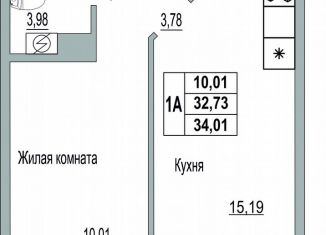 Продам 1-ком. квартиру, 34 м2, Псковская область, Линейная улица, 85