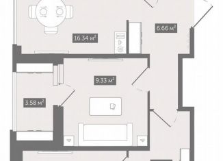 Продается двухкомнатная квартира, 58.9 м2, Ленинградская область