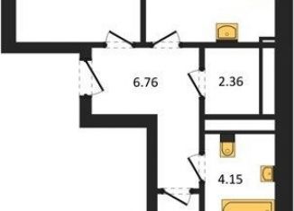 Продам 2-ком. квартиру, 55.1 м2, Калининград, Московский район