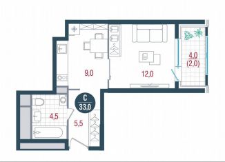 Квартира на продажу студия, 33 м2, Москва, Кавказский бульвар, 51