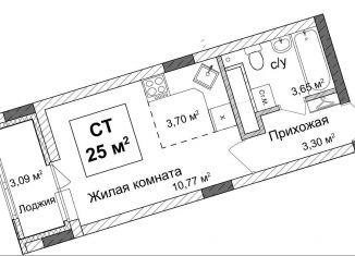 Продажа квартиры студии, 24.5 м2, Нижний Новгород, метро Горьковская, улица Ванеева, 40Б