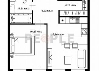 2-ком. квартира на продажу, 49.6 м2, Москва, улица Костикова, 4к1, метро Выставочная