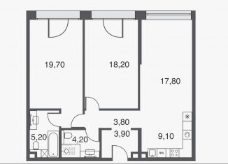 Продаю трехкомнатную квартиру, 82.3 м2, Москва, жилой комплекс Афи Парк Воронцовский, 1