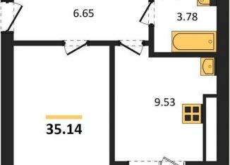 Продам 1-ком. квартиру, 35.1 м2, Калининград, Московский район