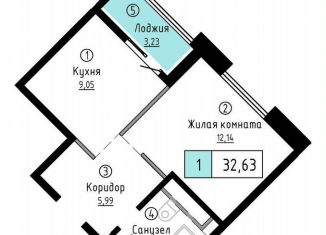 Продажа 1-ком. квартиры, 32.6 м2, Хабаровский край