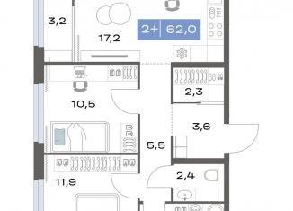 Продаю 2-комнатную квартиру, 62 м2, Екатеринбург, метро Чкаловская, улица Академика Парина, 11с1