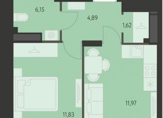 Продается однокомнатная квартира, 38.2 м2, Екатеринбург, метро Чкаловская, улица Вильгельма де Геннина, 23