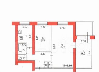 3-ком. квартира на продажу, 54 м2, Волгоград, Невская улица, 12А, Центральный район