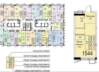 Продается квартира свободная планировка, 23.1 м2, Москва