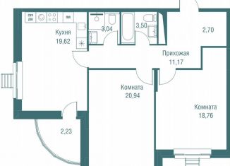 Продажа 2-ком. квартиры, 82 м2, Одинцово, ЖК Одинбург