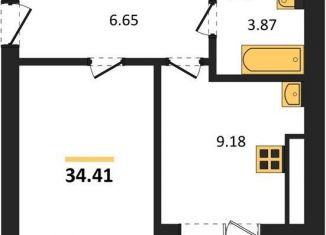 Продам однокомнатную квартиру, 34.4 м2, Калининград