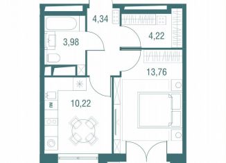 Продажа 1-комнатной квартиры, 37.4 м2, Одинцово, ЖК Одинбург