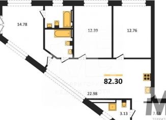 3-комнатная квартира на продажу, 82.3 м2, Калининград, улица Александра Невского, 194