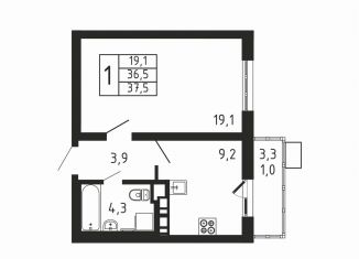 Продажа 1-ком. квартиры, 37.5 м2, деревня Пирогово, ЖК Пироговская Ривьера