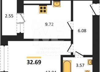 Продажа 1-комнатной квартиры, 32.7 м2, Калининград, Ленинградский район, улица Героя России Катериничева, 9к2