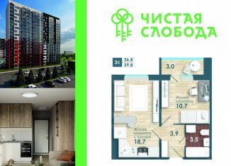 Продается 2-комнатная квартира, 36.8 м2, Новосибирск, Спортивная улица, 37