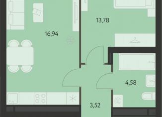 Продам однокомнатную квартиру, 46.7 м2, Екатеринбург, метро Чкаловская