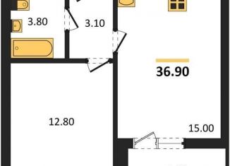 Продам 1-комнатную квартиру, 36.9 м2, Воронеж