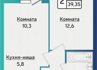 2-комнатная квартира на продажу, 39.5 м2, Удмуртия, Южная улица