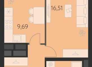 Продаю 1-ком. квартиру, 38.8 м2, Свердловская область, улица Академика Ландау, 43