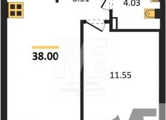 Продам однокомнатную квартиру, 38 м2, Калининград, Московский район, Батальная улица, 65А